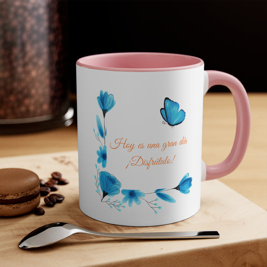 taza de 11 oz con mensaje de motivación
