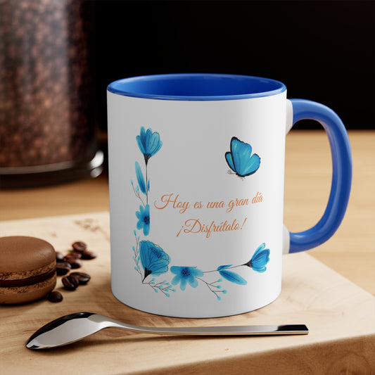 taza de 11 oz con mensaje de motivación