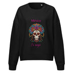 Sudadera negra de algodón con estampado mexicano
